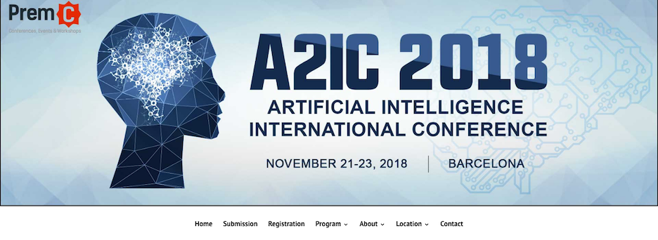 Header on the a2ic homepage
